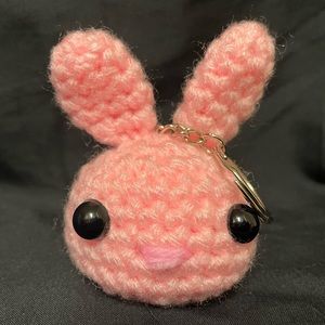 CROCHET MINI MOCHIBUN KEYCHAIN- PETAL PINK